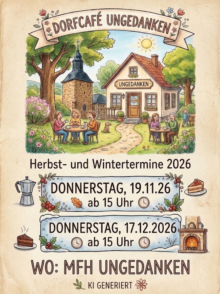 Dorfcafe Ungedanken 4. Quartal